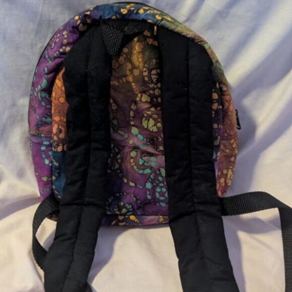 Handmade Rainbow Batik Watercolor Mini Backpack main image 7